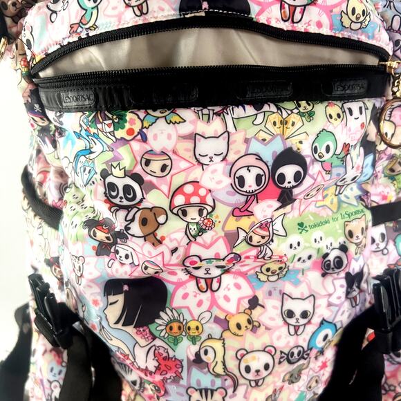 LeSportsac X TokiDoki Fioritura Print Large Strap All Over Print Backpack RARE - Picture 6 of 12